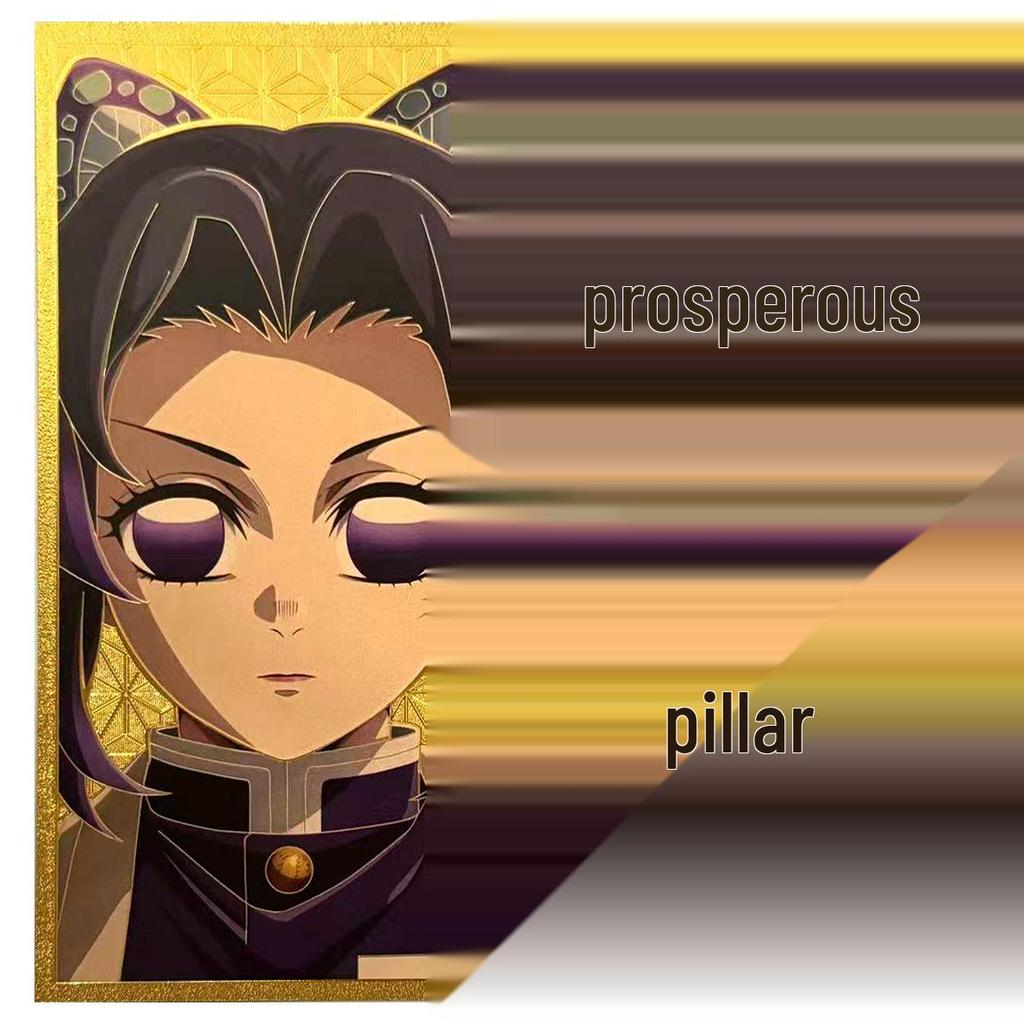 Demon Slayer Flame Pillar Lenticular Card - Commemorative Embossed Gift