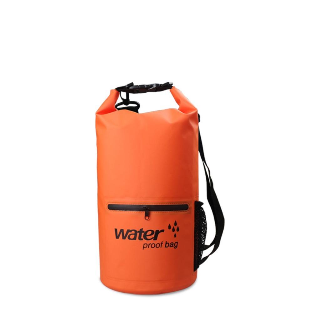 

Thickened Material Roll Top Sack Mesh Pocket Floating Dry Bag Storage Backpack Rafting оранжевый