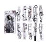 20 Pcs Vintage Long Strip Stickers Pack Decorative Scrapbooking Diary Album Hand Made Junk Journal Supplies