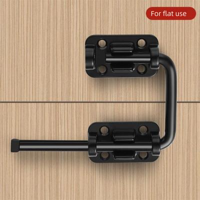New Stainless Steel Door Latch Lock Thickened 90/180 Degree Gate Latch Safety Non Perforated Anti-theft Buckle Drawer