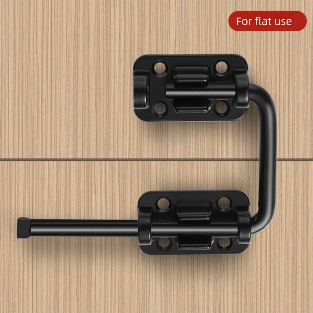 Hardware Stainless Steel Door Latch Lock Thickened Non Perforated Anti-theft Buckle 90/180 Degree Safety Gate Latch Drawer