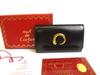 Authentic Panthere De Cartier Black Leather 6 Pics Key Chain #a803  Refurbished