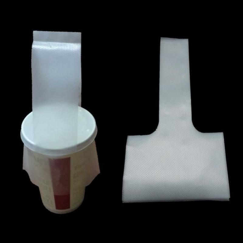 100 Pcs T-Shaped Bayonet Plastic Bags Disposable Clear Single Cup Packaging Bag For Milk Tea Coffee Beverage Party Supplies