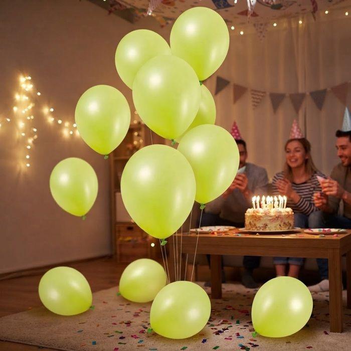 Set de 10 ballons gonflables 30 cm anis