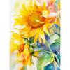 Zonnebloem Stilleven Aquarel Schilderij Natuur Poster Canvas Olieverf Schilderij Prints Muurschildering Woonkamer Huis Decoratie
