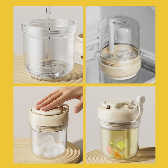 2-in-1 Portable Ice Cube Maker And Tumbler with Straw Leak-Proof BPA-Free Plastic Cup Easy-Release Silicone Mold for Cold Drinks Travel Outdoor