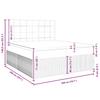 Box Spring Bed with Mattress Dark Brown 200x200 Cm Fabric