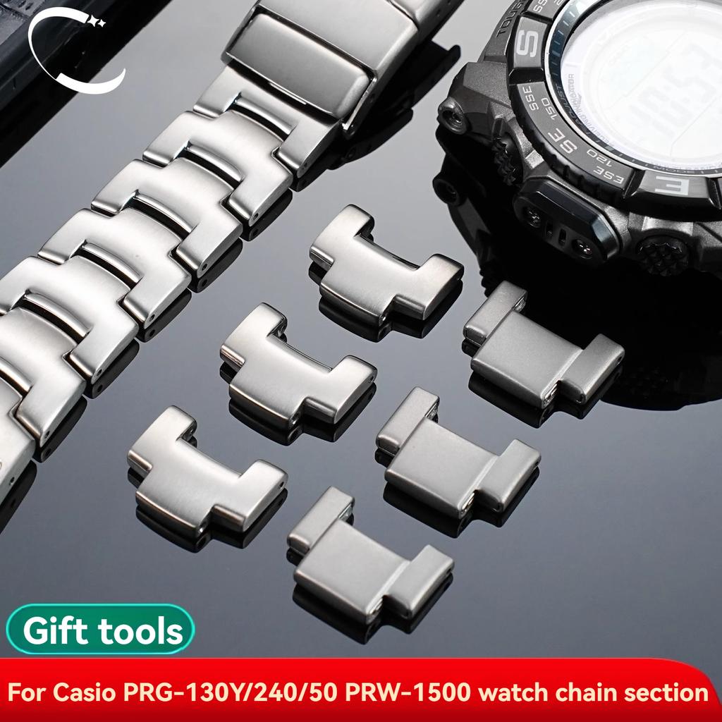 Per Casio PROTREK Climbing PRG-130Y PRG-240 PRW-150 PRW-1500 Sezione Bracciale in Titanio Segmento Estensione Accessori Orologio