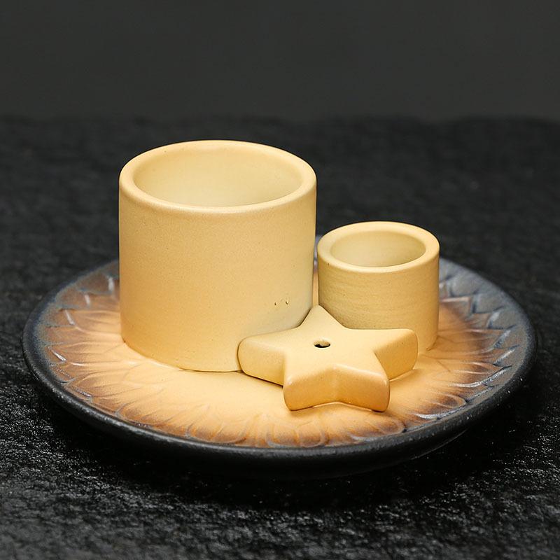 Ceramic Aromatherapy Candle Holder Minimalist Nordic Style Sage Incense Burner Home Decor