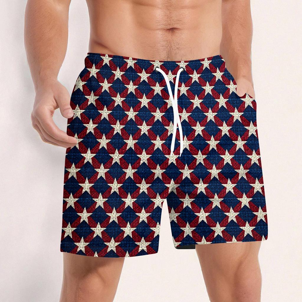 Men Swim Trunks with Tree and Print Quick Dry Board Shorts with Adjustable Drawstring and Pockets for Beach Pool Surfing