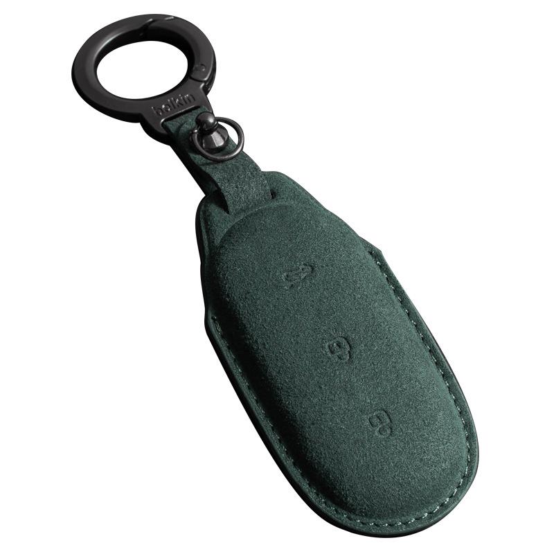 Ideal L6-L9 Three-Color Suede Key Cover with Buckle - Car Interior Accessory