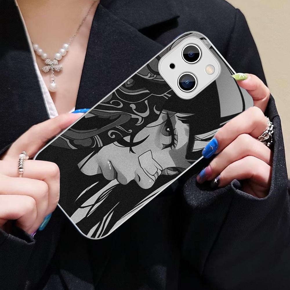Cute Girl Trend Anime Phone Case For IPhone 14 13 12 Mini 11 Pro XS Max X XR 14 Plus Tempered Glass Cover