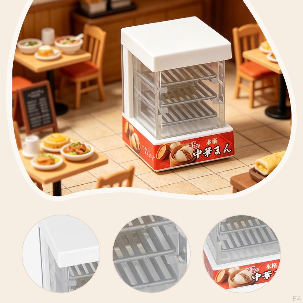 1/12 Dollhouse Food Cabinet Display Simulated DIY Projects Showcase Miniature