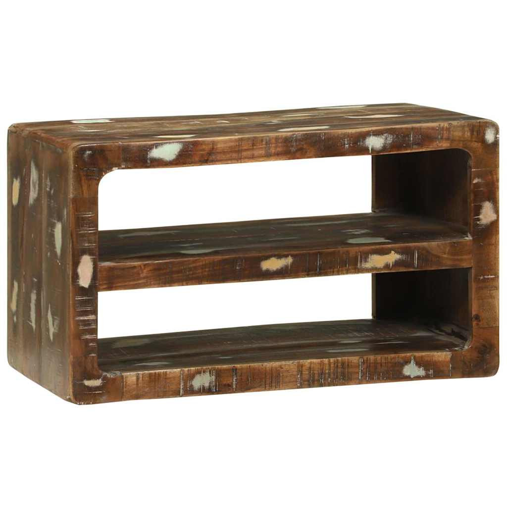 TV Cabinet Multicolored 60 X 32 X 36 Cm Solid Reclaimed Wood