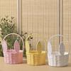 With Handle Storage Basket Cartoon Rabbit Ear Woven Basket  Easter Festival Gift