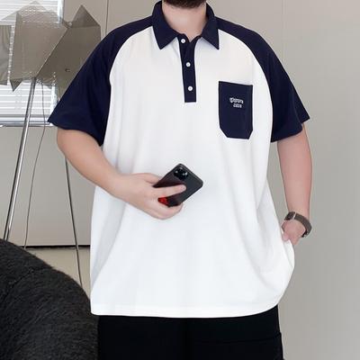 Large Size Moisture Wicking Soft High Quality Breathable Men's Loose Polo Shirt--Wrinkle Resistant Casual Athletic Short Sleeve Neck Shirt