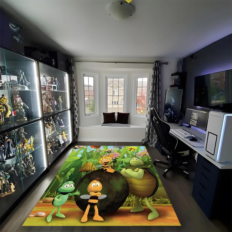Maya the Bee Printed Carpet, Rug for Office Chair Living Room Bedroom Kitchen Room Decor Gifts.
