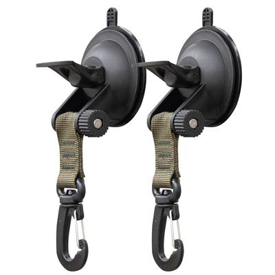 FIELDOOR Suction Cup Hook Carabiner Set of Super Strong Fixation with One Car Side Sleeping In the Wall Hanging Towel Bag Sunshade Easy Compact 2,
