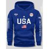American Trendy Brand Men's USA Print Hoodie 2025 Fashion Loose Fit Sweatshirt