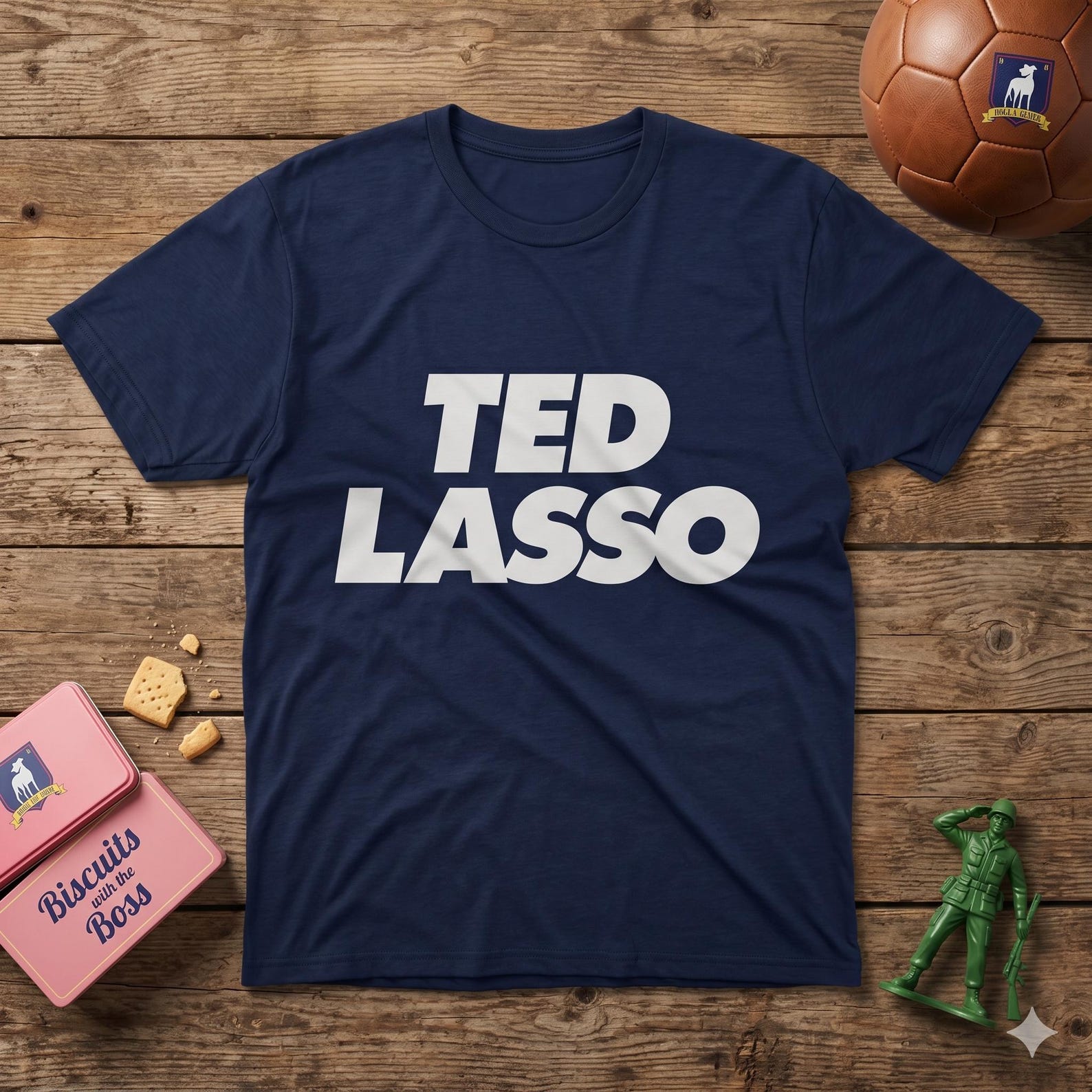 Ted Lasso Text Tee, T-Shirt | Bold Retro Block Letter Design 2XL