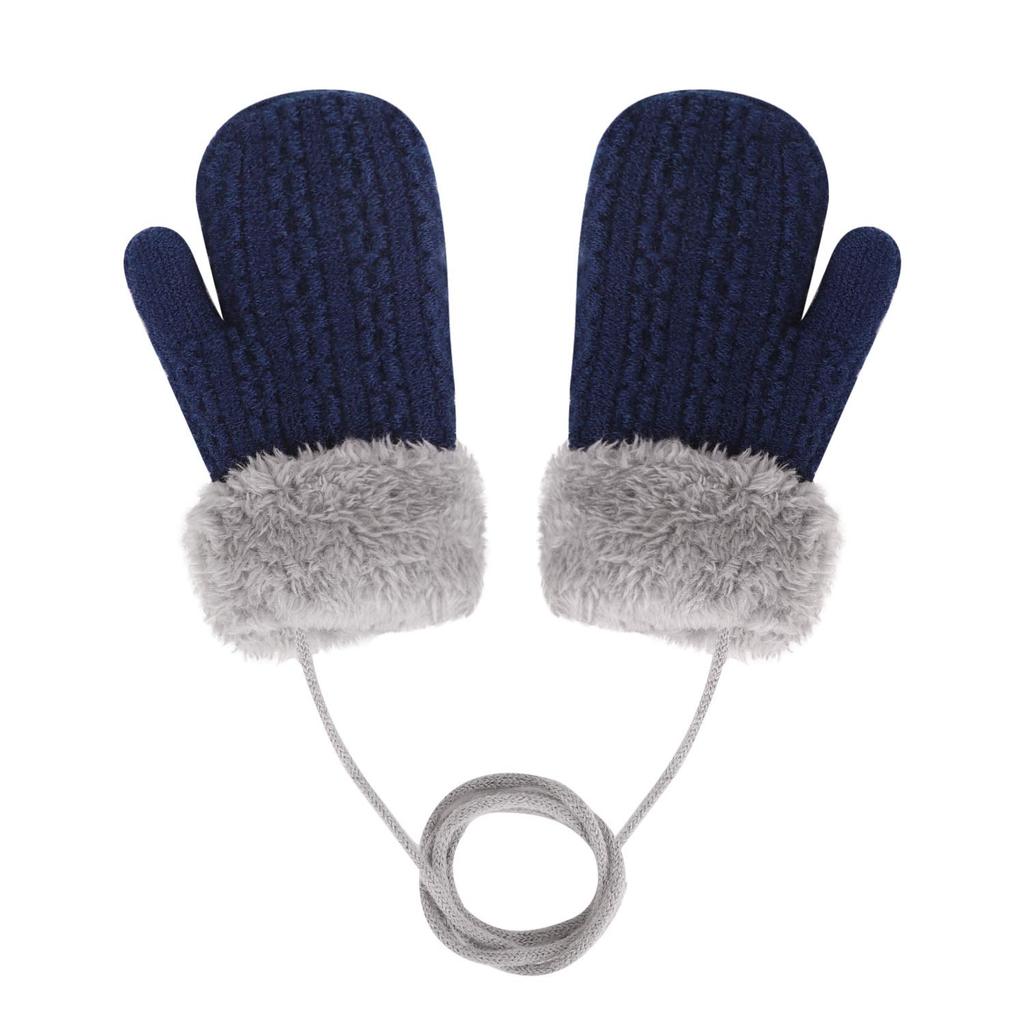 FakeFace Winter Warm Knit Solid for Toddlers Boys and Perfect for and Playing In the Includes Neck Kids' Mittens, Gloves, Double-Layered, Color, (Ages