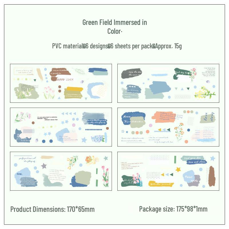 Yue Zhen Yulian s Dream Die-Cut PET Journal Creative Stickers