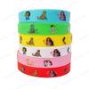 12pcs Moana Movie Bracelet Silicone Wristband Badge Encanto Princess Print Jewelry Party Kids Toy Gift