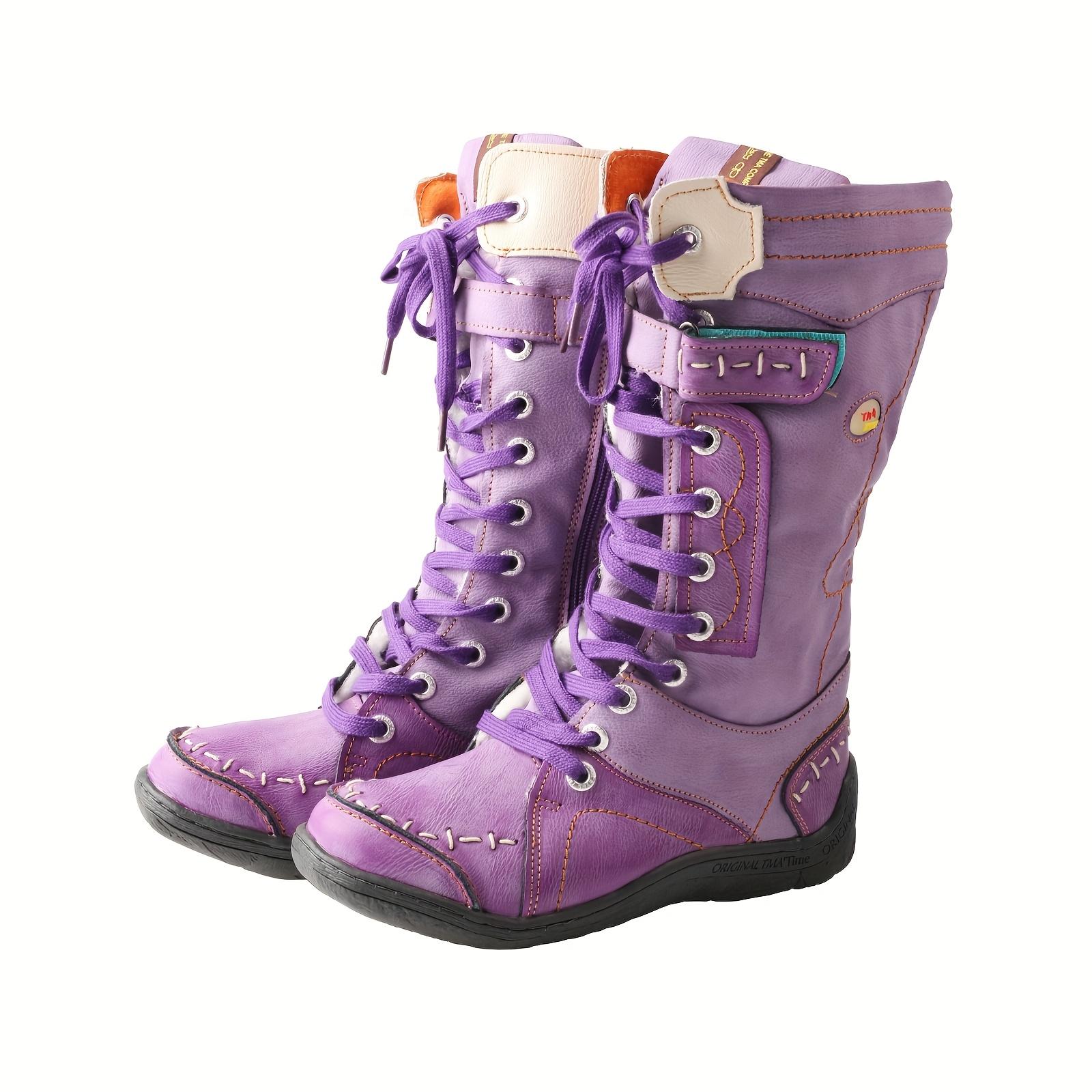 Женские зимние сноубутсы на шнуровке и с боковой молнией утепленные уличные ботинки верх из спилка коровьей кожи и микрофибры внутренняя часть из свиного спилка подошва из ТПР 42 6160₽