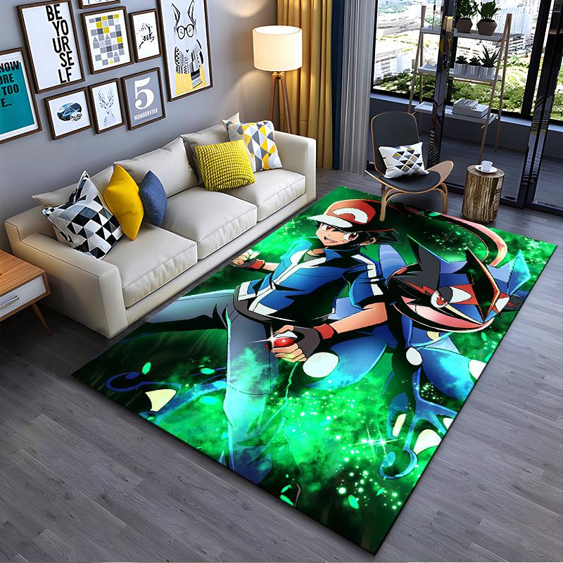 

Stylish Blue Water-Themed Rug with Dynamic Cartoon Character Suitable for use as an anti-slip game mat for living room and bedroom sofas 40x60cm( 15x23in )
