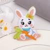 6pcs Easter Personalized Embroidery Rabbit Napkin Ring Hotel Tableware Table Setting Party Festival Decoration Napkin Buckle