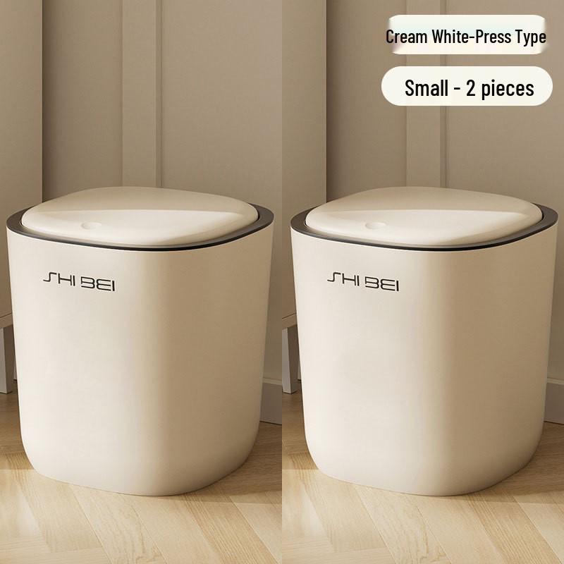 2024 New Style Large Capacity Trash Can with Push Lid for Living Room, Bathroom, Kitchen, and Toilet