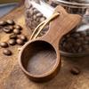 1PC Coffee Bean Solid Wood Measuring Spoon Walnut Wood Spoon Coffee Powder Wood Spoon Short Handle Coffee Spoon