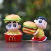 French Crayon Shinchan Fries Hamburg Toy Model Ornaments  Children Art Toy