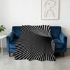 Dimensional Blanket Black Super Hole Warm Comfortable Plush Three Throw Blanket Child Home Sofa Bedroom Gift