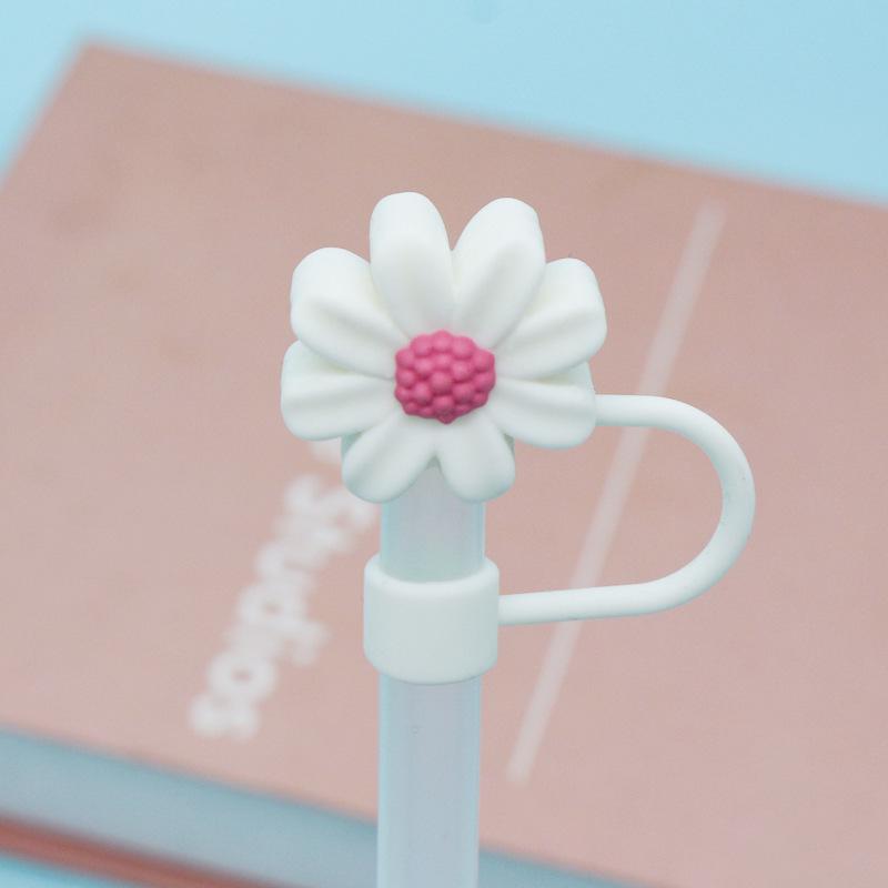Stanley Water Bottle Silicone Straw Cover with Dust Plug - 10mm Bow Design
