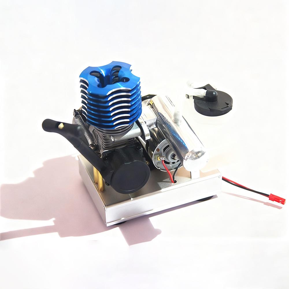 Miniature 18 Stage Methanol 12v Generator Micro Engine Model Pull-start Pre-assembled and Pre-tested Metal Engine Model