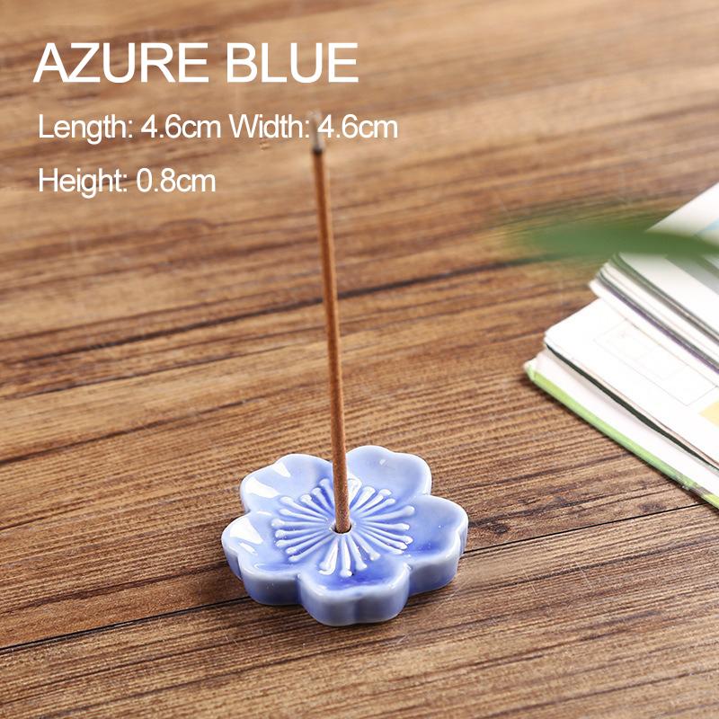 Ceramic Cherry Blossom Incense holder wax melt Burner sahumerios holder Aromatherapy Office Teahouse Living Room Ornament XX007