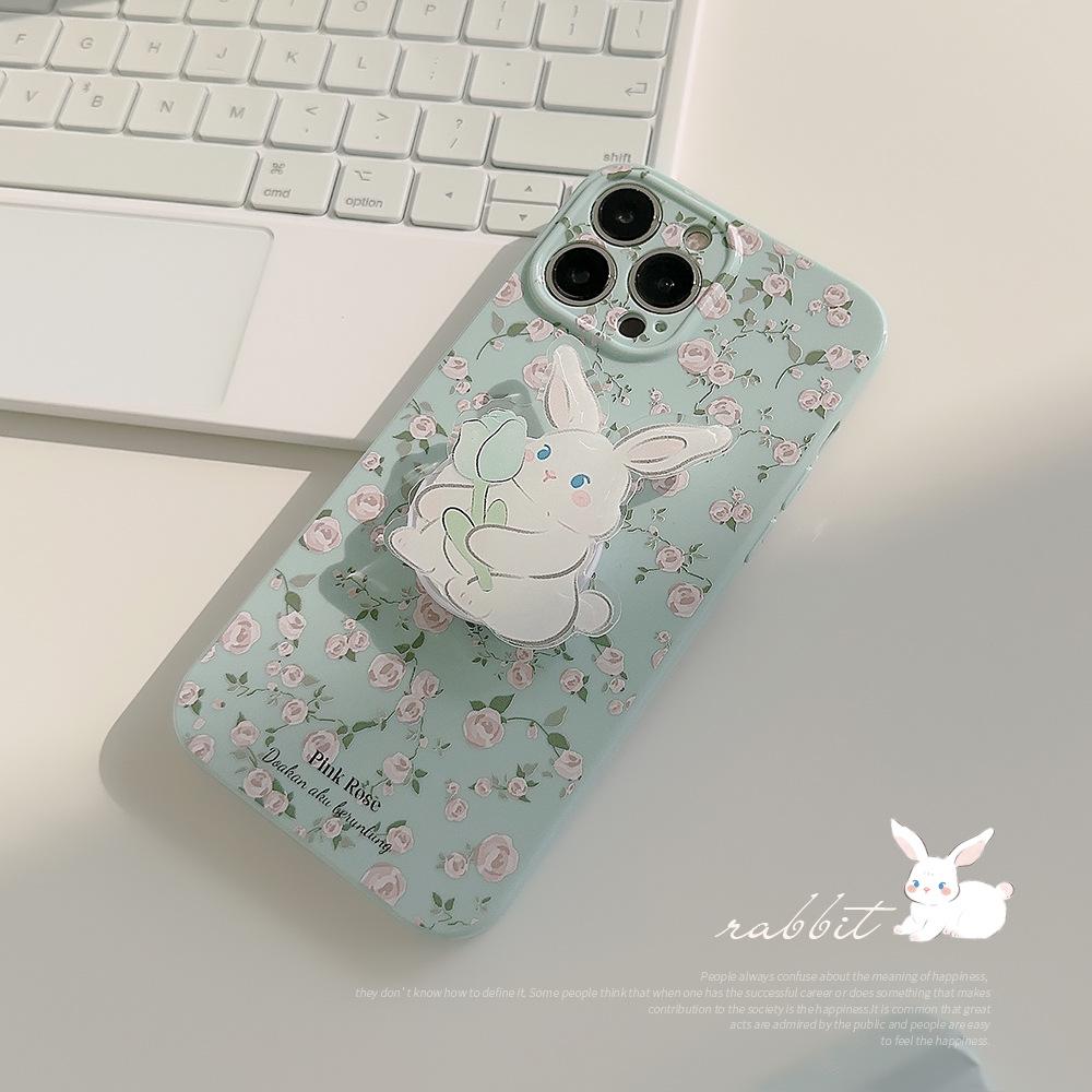 

Retro Floral Iphone13 Suitable for 14promax IPhone Case 11 Stand 12 Silicone 15 Soft 16 16promax