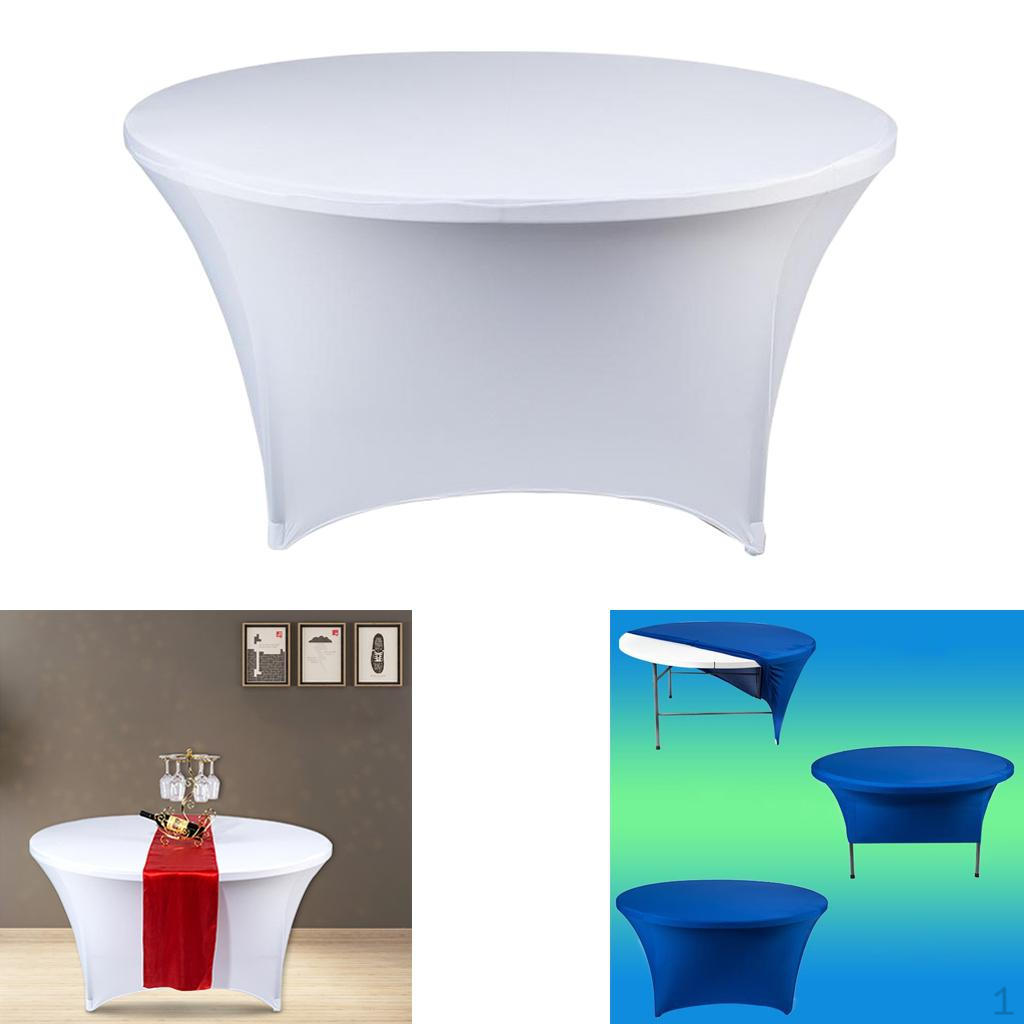 Cocktail Spandex Table Cover Fitted Elastic Tablecloth for Round Tables