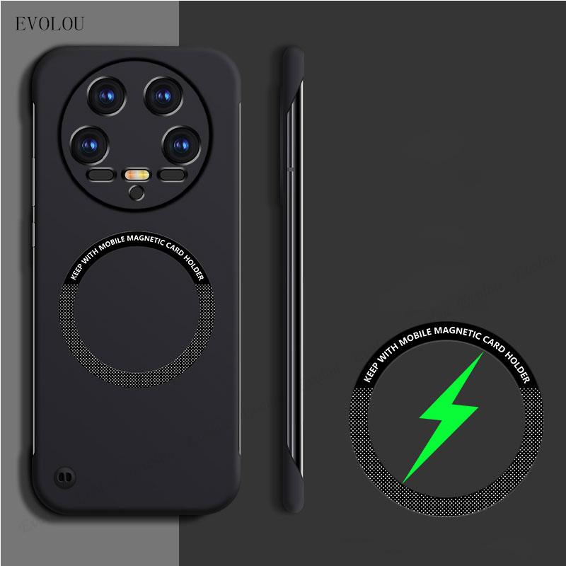 For Xiaomi 14 Ultra Case For Magsafe Magnetic Frameless Hard PC Phone Case For Xiaomi Mi 14ultra 14 Pro Wireless Charging Shell