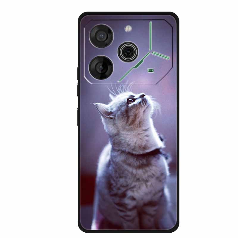Für Tecno Pova 6 Neo Hülle Tiere TPU Weiches Silikon Rückabdeckung Handyhüllen für Tecno Pova 6Neo 6,78" Stoßfest Wolf Cool funda