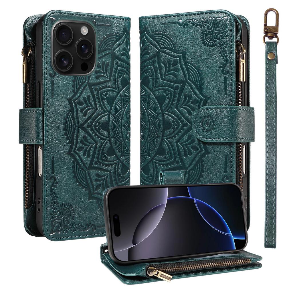Portfel z wytłaczanej skóry Mandala Etui z klapką Do Samsung Galaxy A57 A37 A56 A36 A26 A55 A35 A54 A34 A25 A24 A23 4G 5G