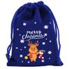 Christmas Cotton Linen Gift Bags Xmas Tree Printed Drawstring Pocket Christmas Party Gift Packaging Jewelry Storage Bags