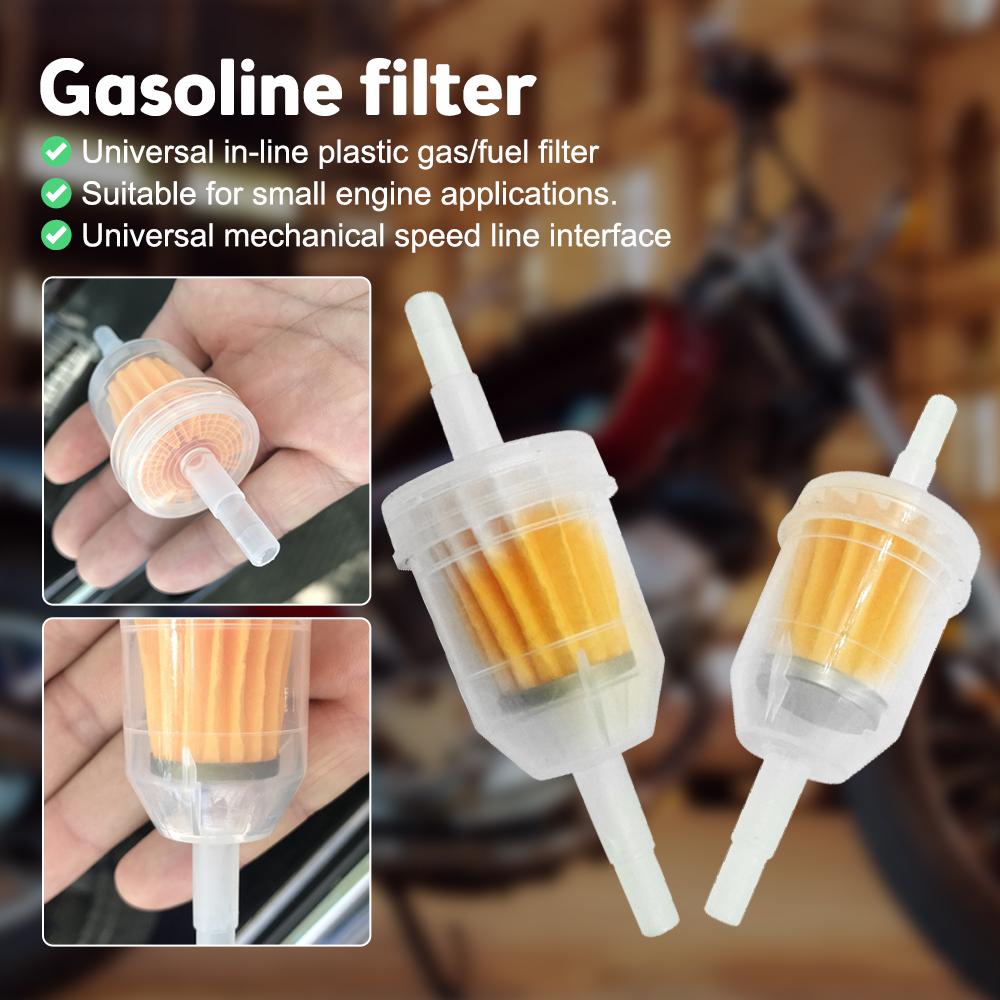 10pcs Motorcycle Oil Filter Inline Gas Fuel Filter Gasoline Filters Tool For Scooter Motorcycle Moped Scooter Dirt Bike ATV