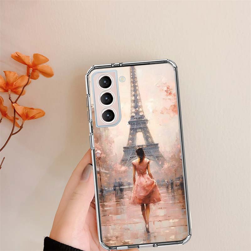Artist London Painting Oil Painting Phone Case For Samsung S24 FE Galaxy S22 S25 Ultra S25 Edge S21 S23 FE S20 S10 Plus Cover Sh