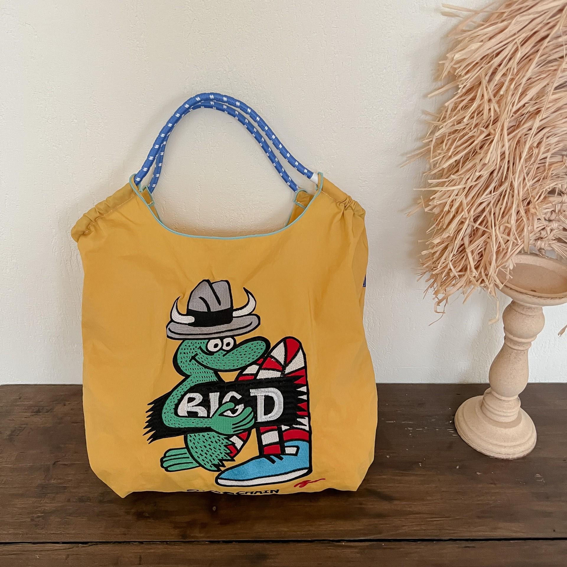 

Экологичная японская нейлоновая сумка с вышивкой под крокодила