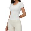 New yoga short-sleeved women's elastic and comfortable casual sports t-shirt skin-friendly breathable Pilates training fitness top