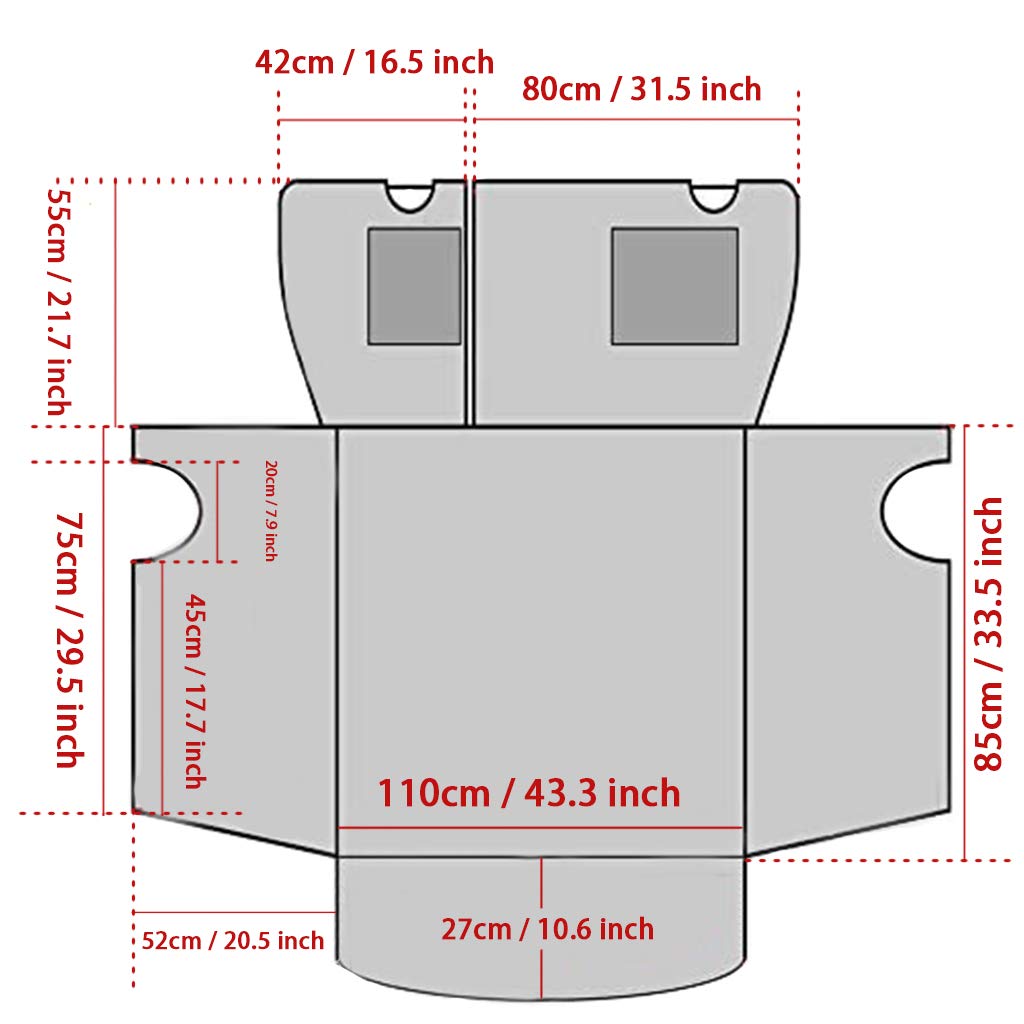 PSLER Car Rear Cargo Pet Trunk Rear Mat Seat Cover for Wrangler JK and JL Cover, Mat, Puppy, Waterproof, Heavy-Duty, Non-Slip (2007-2017) (2018-2019)