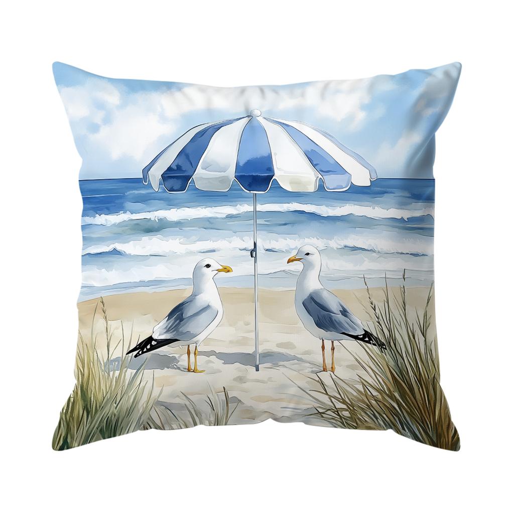 4pcs Setmarine Theme Cushions Pillowcase Polyester Cushion Cover Throw Pillow Pillowcover Home Car Sofa Decor