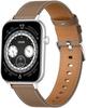 Colmi C28 Smartwatch Silver, Brown Leather Strap (C28-silver/brown)
